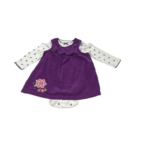 Baby Girl's 2 Piece Jumper and Body Suit Outfit, Leggings, & Shirt - Size 0-3 M - Picture 2 of 9